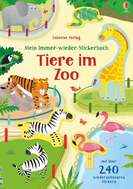 Usborne Publishing Mein Immer-wieder-Stickerbuch: Tiere im Zoo