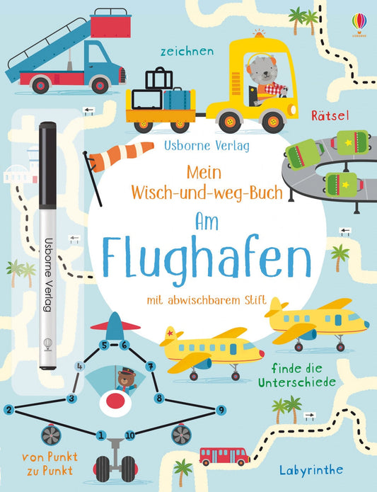 Usborne Publishing Mein Wisch-und-weg-Buch: Am Flughafen (Deutsch, 2020, Kirsteen Robson)