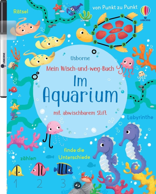 Usborne Publishing Mein Wisch-und-weg-Buch: Im Aquarium (Deutsch, 2023, Kirsteen Robson, Manuela Berti)