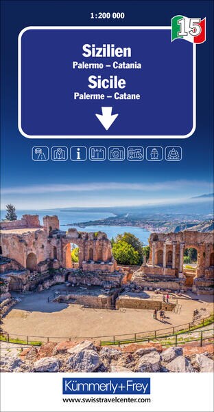 Hallwag Kümmerly+Frey Sizilien Nr. 15 Regionalkarte Italien