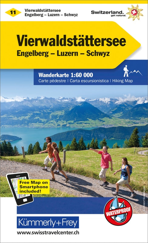 Kümmerly+Frey Wanderkarte 11 Vierwaldstättersee 1:60.000