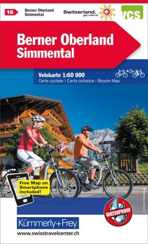 Kümmerly+Frey Velokarte 16 Berner Oberland, Simmental 1:60.000