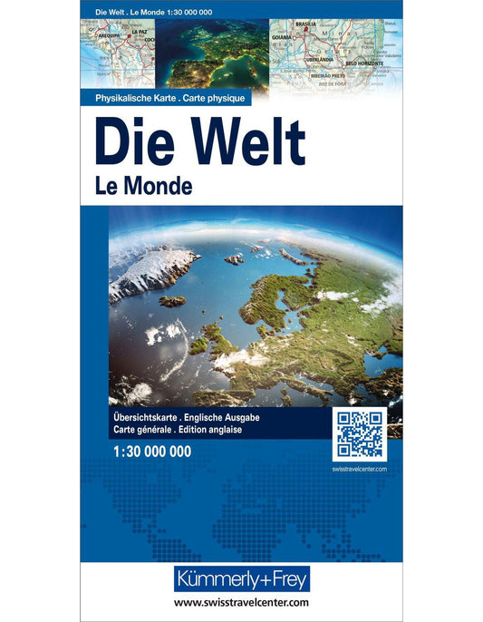 Kümmerly+Frey Weltkarte physikalisch 1:30 Mio.