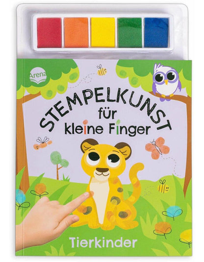 Stempelkunst für kleine Finger. Tierkinder