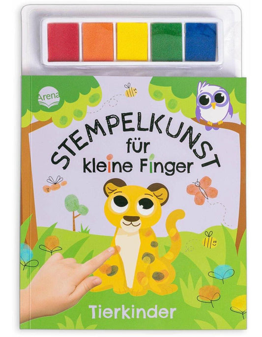 Stempelkunst für kleine Finger. Tierkinder