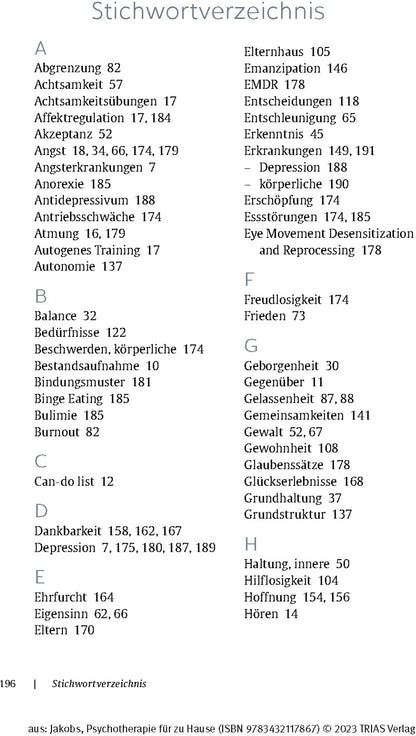 Trias Psychotherapie für zu Hause (Deutsch, 2023, Birgit Jakobs)