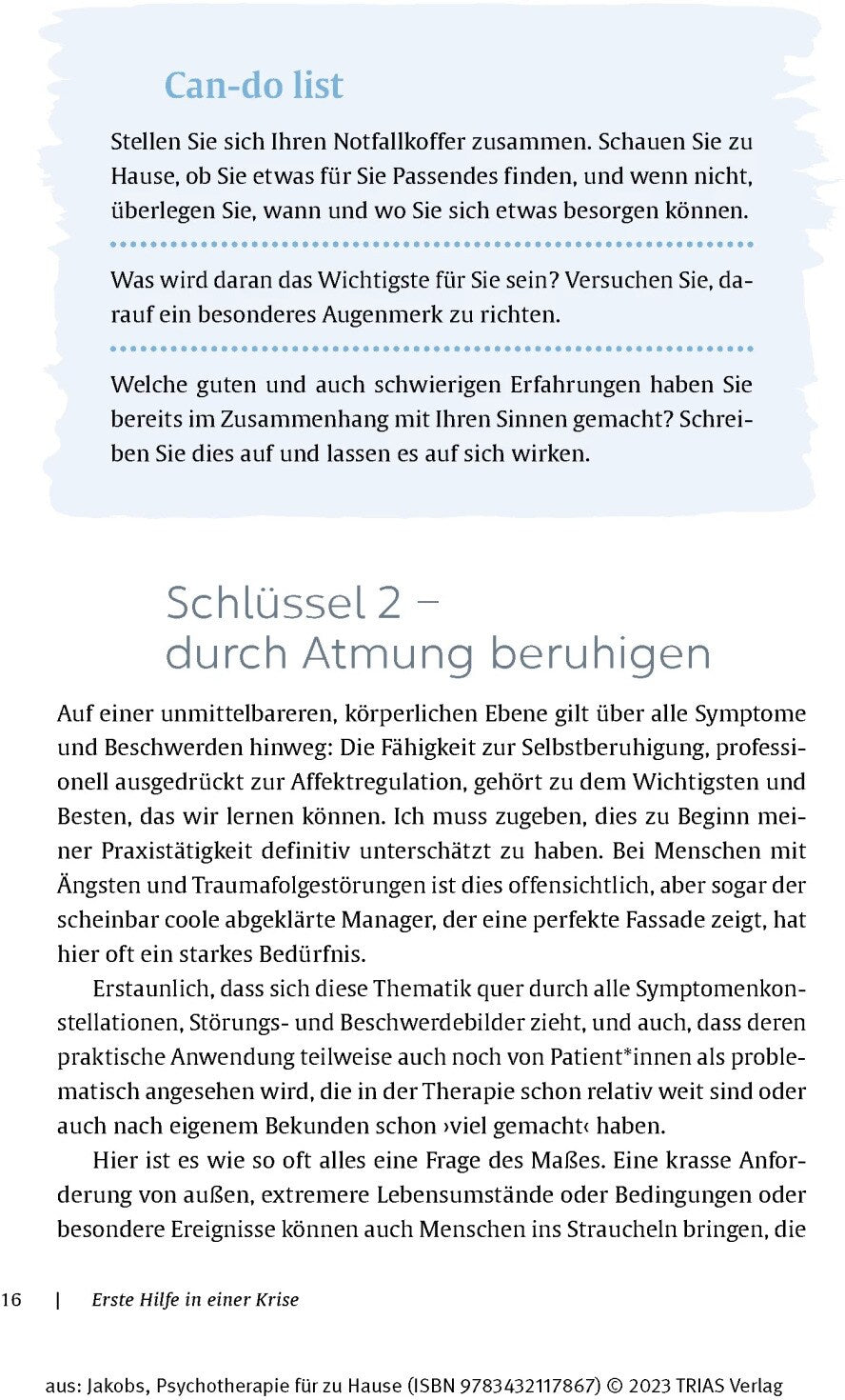 Trias Psychotherapie für zu Hause (Deutsch, 2023, Birgit Jakobs)