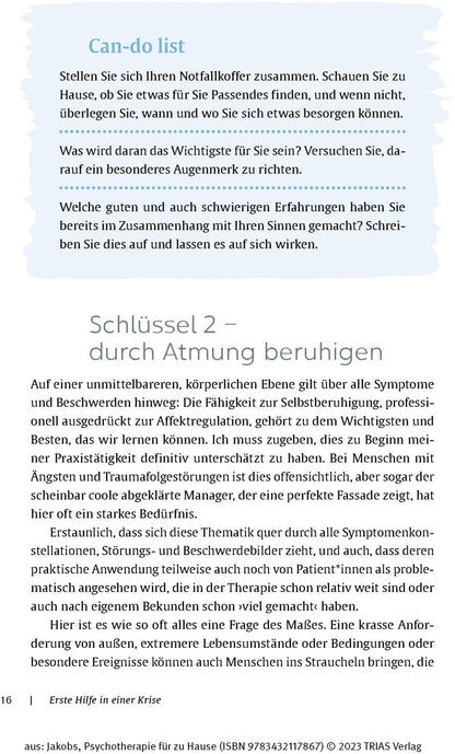 Trias Psychotherapie für zu Hause (Deutsch, 2023, Birgit Jakobs)