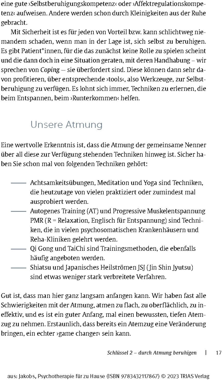 Trias Psychotherapie für zu Hause (Deutsch, 2023, Birgit Jakobs)