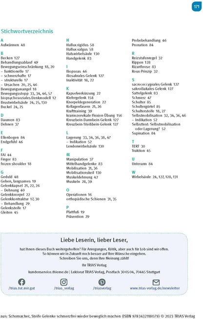 Trias Steife Gelenke schmerzfrei wieder beweglich machen (Deutsch, 2023, Jochen Schomacher)