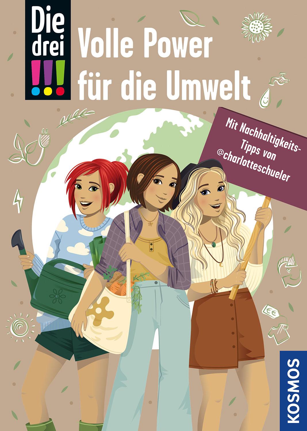 Kosmos Die drei !!!, Volle Power für die Umwelt (Deutsch, 2024, Charlotte Schüler, Milla Kerwien, Sonja Bullen)