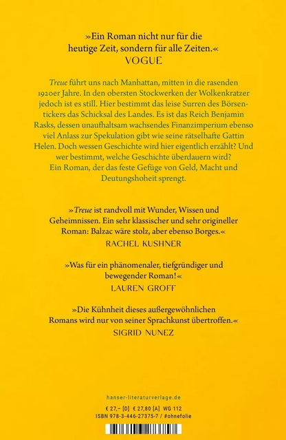 Hanser Treue (Deutsch, 2022, Hernan Diaz)