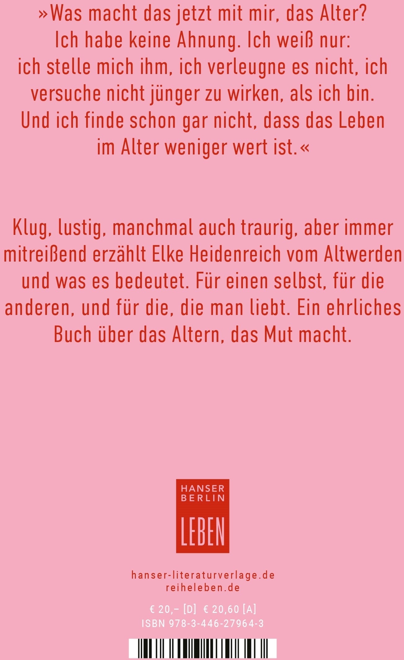 Hanser Altern (Deutsch, 2024, Elke Heidenreich)