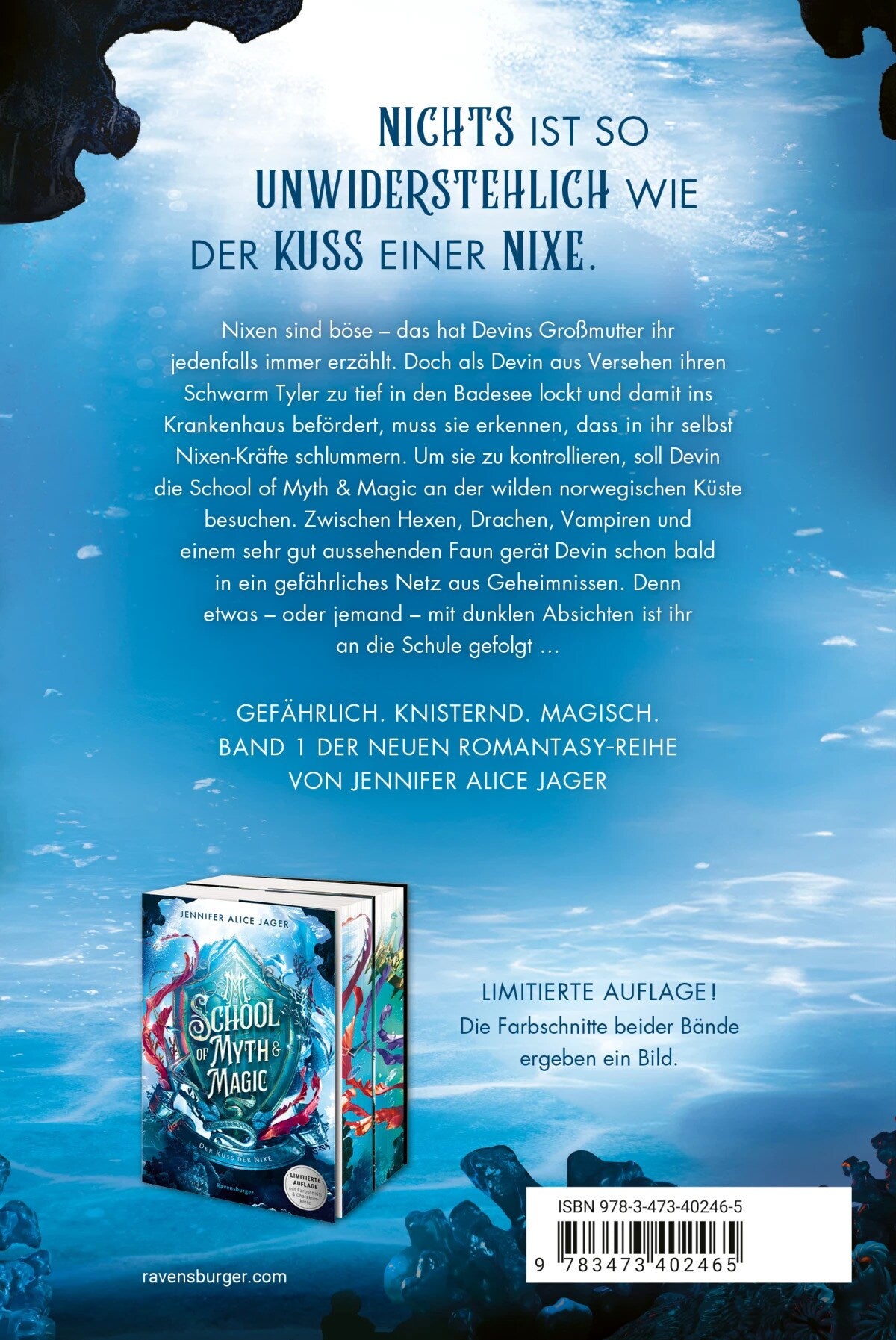 Ravensburger School of Myth & Magic, Band 1: Der Kuss der Nixe (Deutsch, 2024, Jennifer Alice Jager)