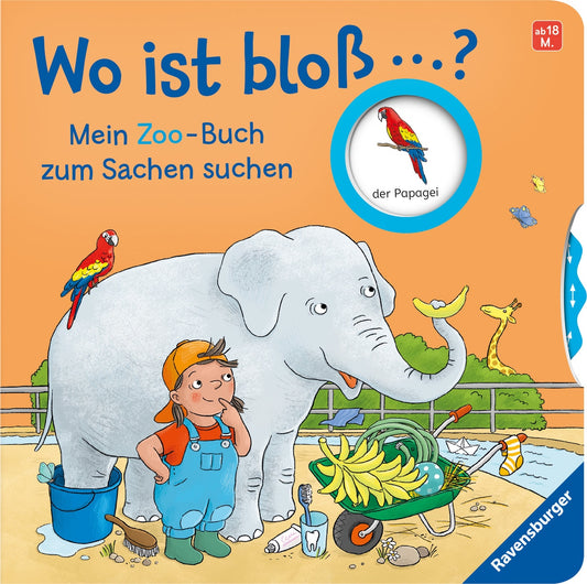 Ravensburger Wo ist bloß...? Mein Zoo-Buch zum Sachen suchen (Deutsch, 2022, Kathrin Lena Orso, Jutta Wetzel)