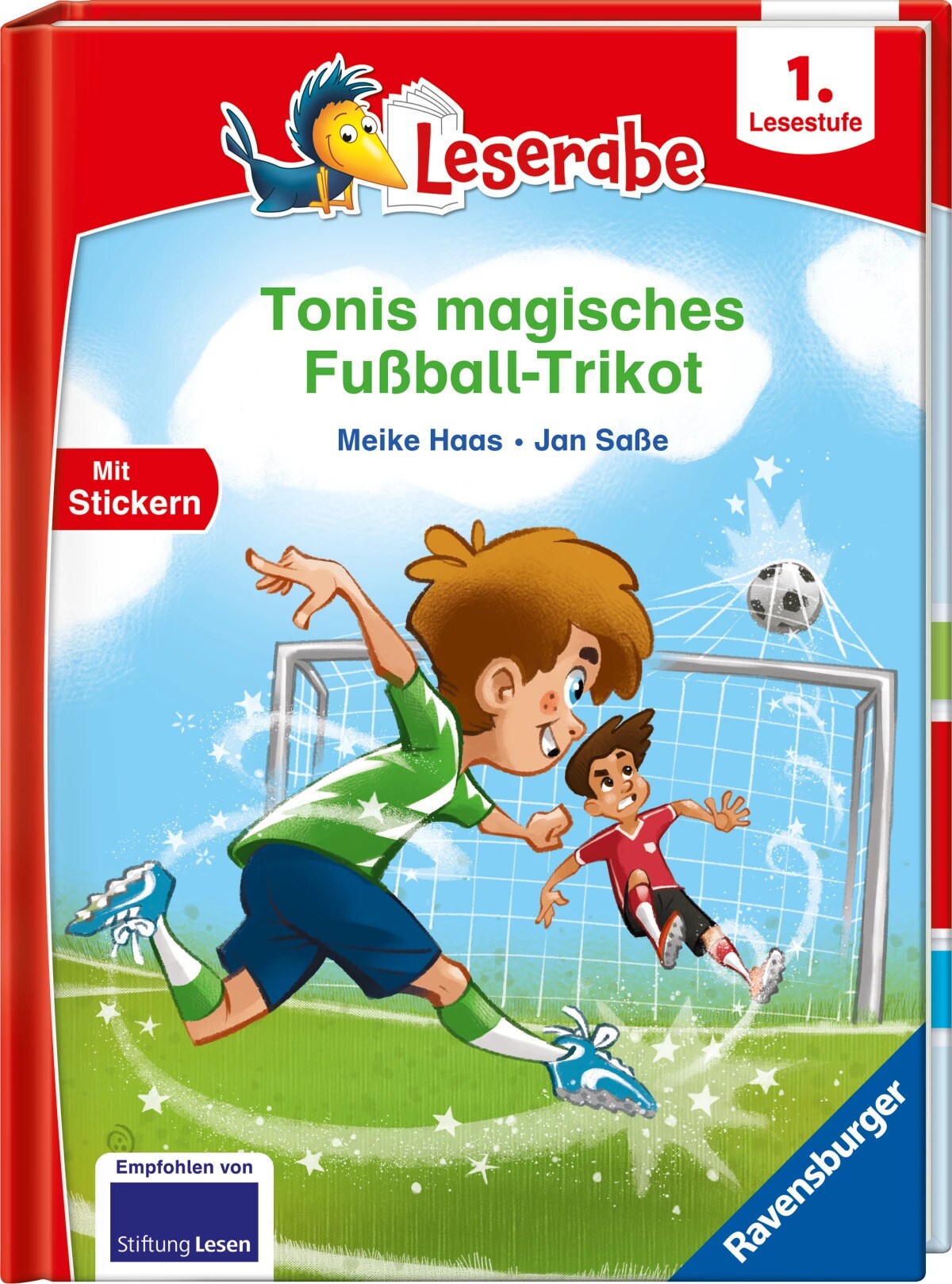 Ravensburger Tonis magisches Fußball-Trikot - lesen lernen mit dem Leserabe - Erstlesebuch - Kinderbuch ab 6 (Deutsch, 2024, Meike Haas, Jan Sasse)