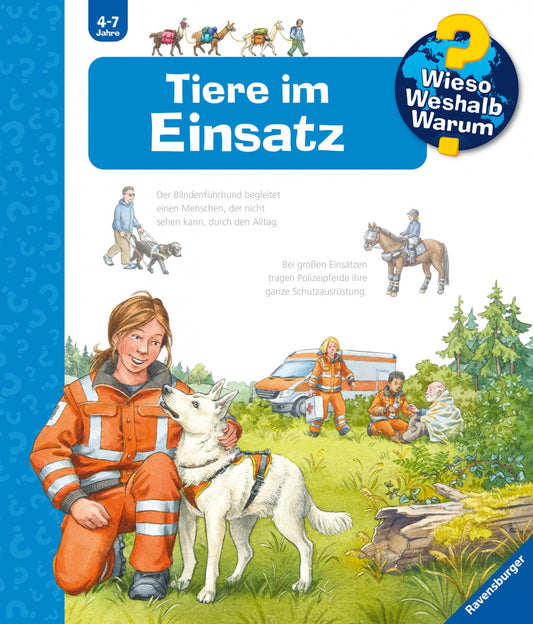 Ravensburger Kinder-Sachbuch WWW Tiere im Einsatz (Deutsch, 2021, Andrea Erne)
