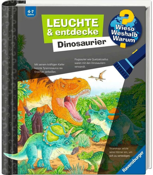 Wieso? Weshalb? Warum? Leuchte und entdecke: Dinosaurier (Taschenlampen-Buch mit Folien und Klappen)