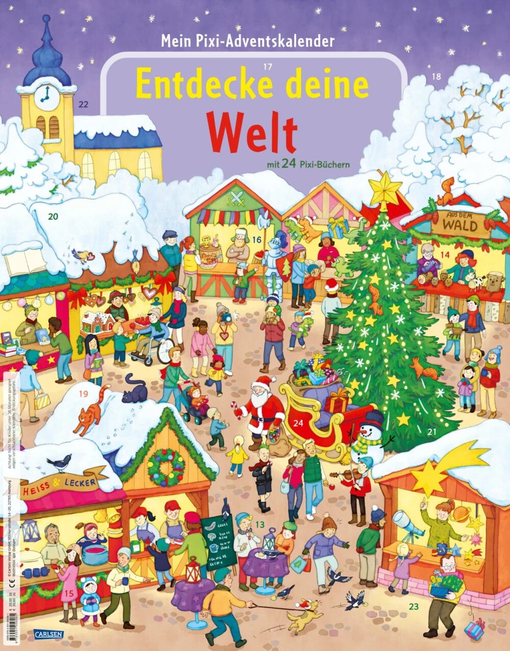 Pixi "Entdecke" Adventskalender 2023, m. 14 Buch, m. 6 Buch, m. 4 Buch