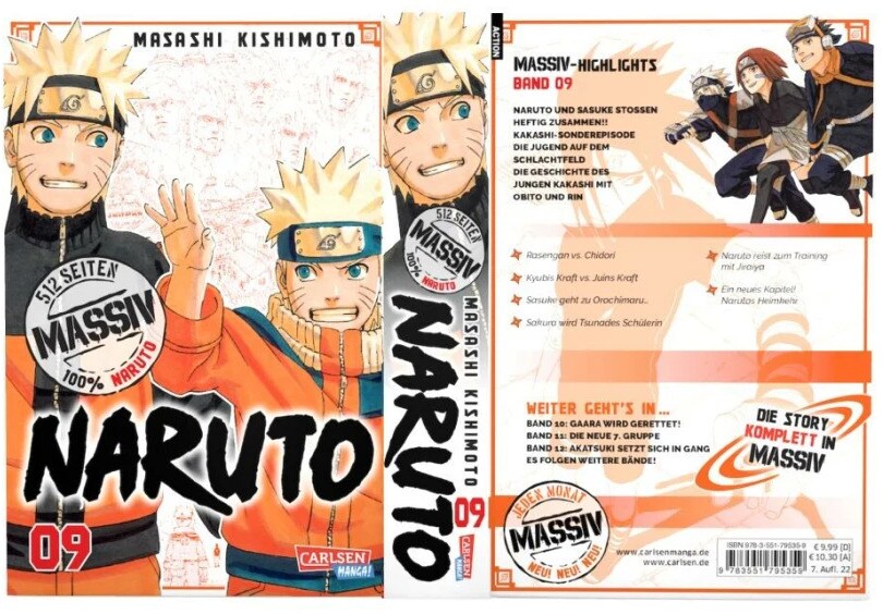 Carlsen NARUTO Massiv 9 (Deutsch, 2018, Masashi Kishimoto)