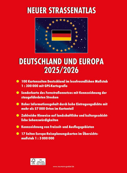 Neuer Strassenatlas Deutschland/Europa 2024/2025