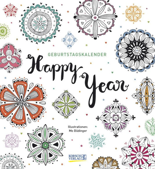 Korsch Geburtstagskalender HAPPY NEW YEAR 22x24 (22 x 24 cm)