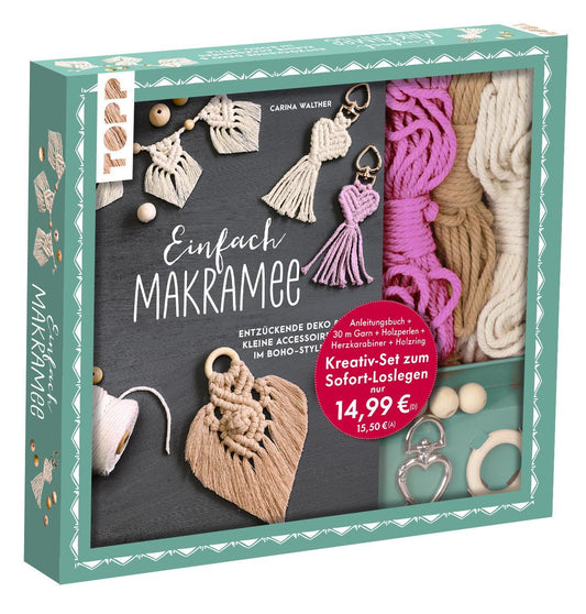 Frech Kreativ-Set Einfach Makramee. Mit Anleitungsbuch und Material (Deutsch, 2024, Carina Walther)