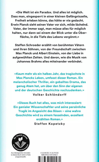 Rowohlt Berlin Planck oder Als das Licht seine Leichtigkeit verlor (Deutsch, 2022, Steffen Schroeder)