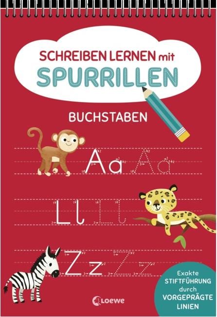 Loewe Verlag Schreiben lernen mit Spurrillen - Buchstaben (Deutsch, 2023, Carmen Eisendle, Loewe Lernen und Rätseln)