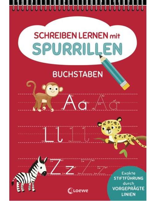 Loewe Verlag Schreiben lernen mit Spurrillen - Buchstaben (Deutsch, 2023, Carmen Eisendle, Loewe Lernen und Rätseln)