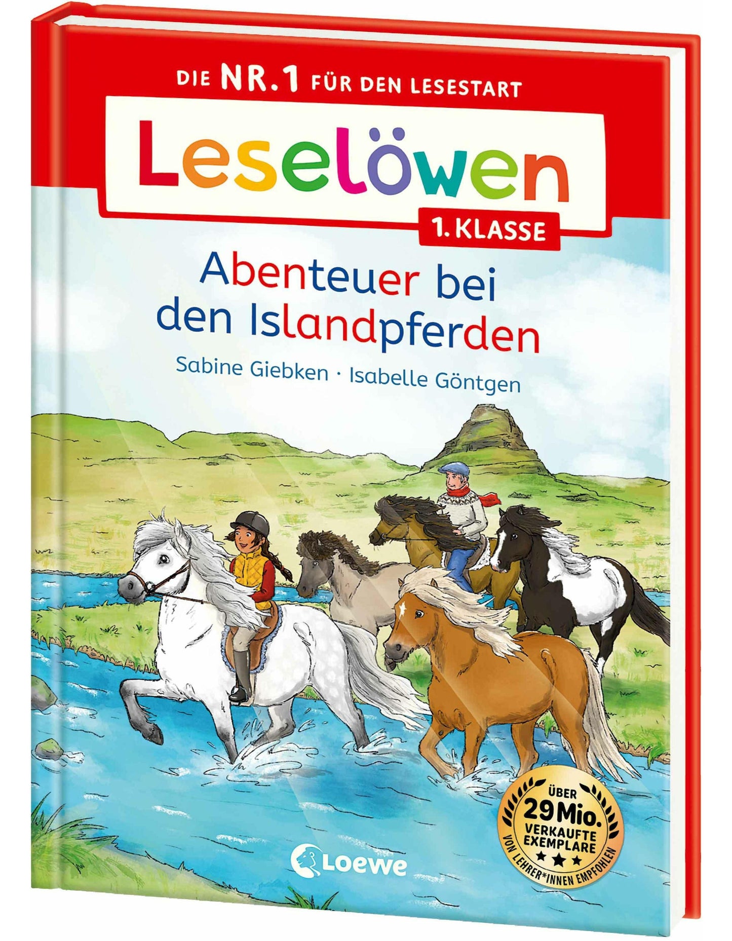 Loewe Leselöwen 1. Klasse - Abenteuer bei den Islandpferden (Deutsch, 2024, Loewe Erstlesebücher, Sabine Giebken, Isabelle Göntgen)