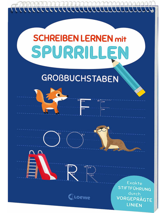 Loewe Schreiben lernen mit Spurrillen - Großbuchstaben (Deutsch, 2024, Loewe Lernen und Rätseln, Carmen Eisendle)