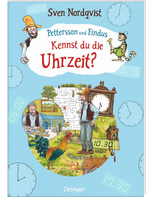 Oetinger Pettersson und Findus Kennst du die Uhrzeit (Deutsch, 2023, Sven Nordqvist)