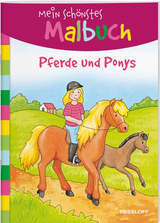 Tessloff Mein schönstes Malbuch. Pferde und Ponys. Malen für Kinder ab 5 Jahren (Deutsch, 2020, Corina Beurenmeister)