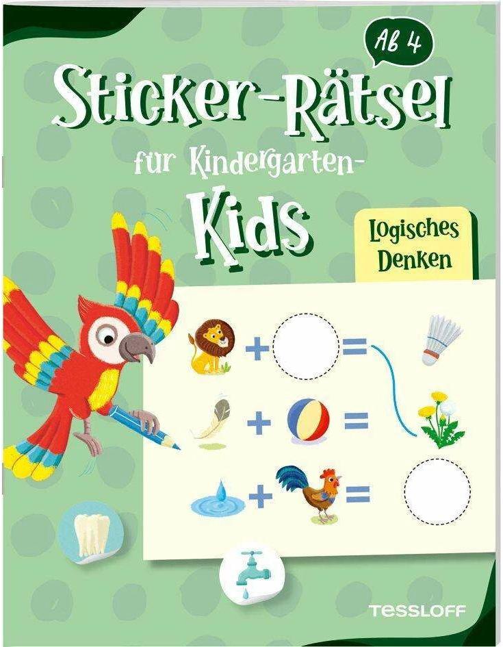 Tessloff Sticker-Rätsel für Kindergarten-Kids. Logisches Denken