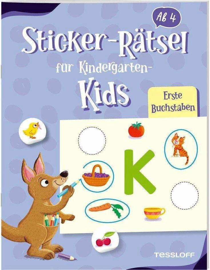 Tessloff Sticker-Rätsel für Kindergarten-Kids. Erste Buchstaben