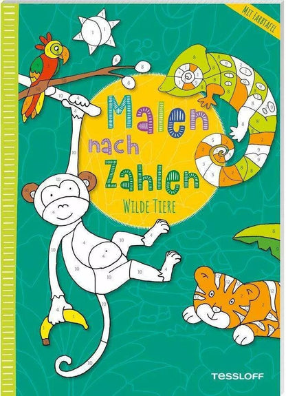 Tessloff Malen nach Zahlen. Wilde Tiere