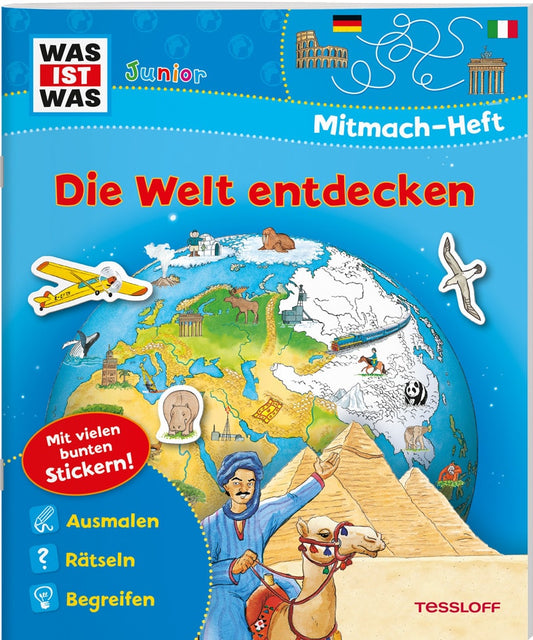 Tessloff WAS IST WAS Junior Mitmach-Heft Die Welt entdecken (Deutsch, 2018, Tatjana Marti)