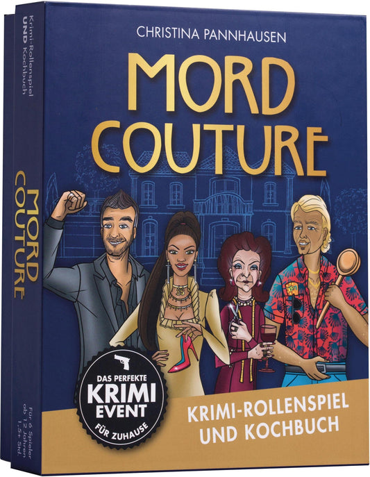 Bassermann Mord Couture. Krimi-Rollenspiel und Kochbuch. Das perfekte Krimi-Event für Zuhause. Für 6 Spieler