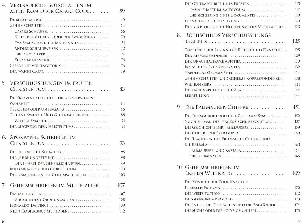 Geheimschriften. Die verschlüsselte Kommunikation der Geheimdienste, Geheimbünde, Wirtschaft und des organisierten Verbrechens