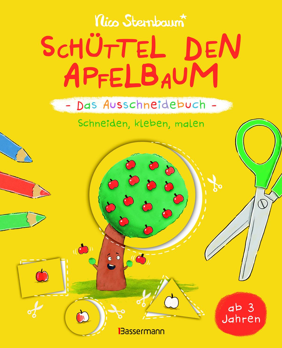 Schüttel den Apfelbaum - Das Ausschneidebuch. Schneiden, kleben, malen für Kinder ab 3 Jahren