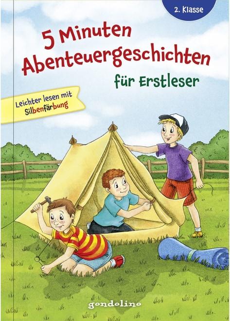 Gondolino 5 Minuten Abenteuergeschichten für Erstleser, 2. Klasse - Leichter lesen mit Silbenfärbung (Deutsch, 2021, gondolino Erstleser)