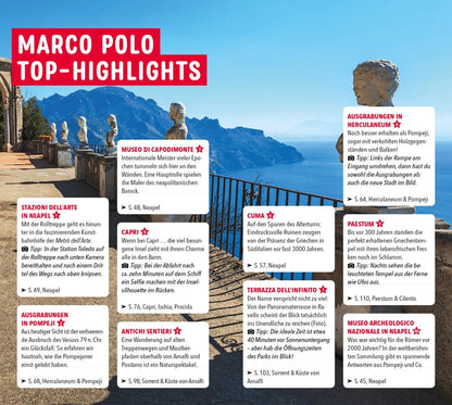 Marco Polo Reiseführer Golf von Neapel, Amalfi, Ischia, Capri, Pompeji, Cilento (Deutsch, 2023, Stefanie Sonnentag, Bettina Dürr)