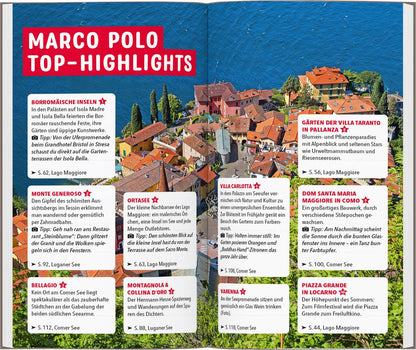 Marco Polo Reiseführer Oberitalienische Seen, Lago Maggiore, Luganer See, Comer See (Deutsch, 2024, Stefanie Claus, Jörg Steiner)