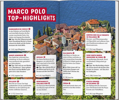 MARCO POLO Reiseführer Oberitalienische Seen, Lago Maggiore, Luganer See, Comer See