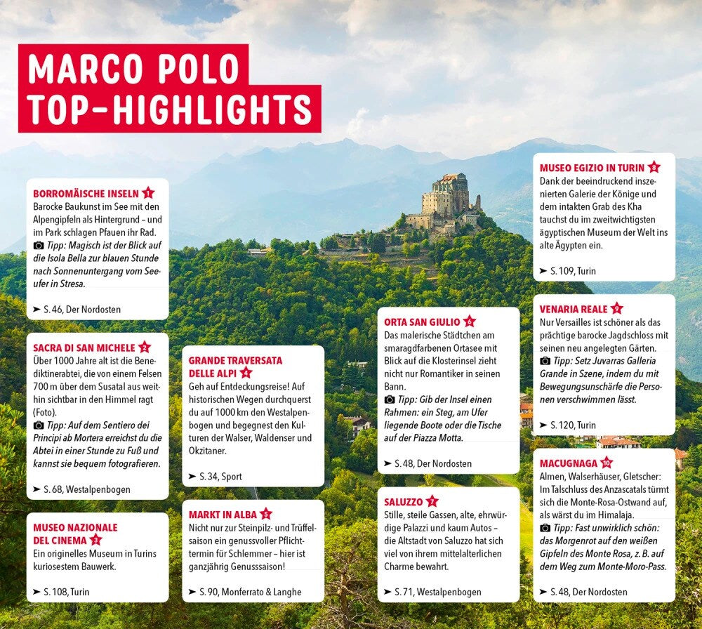 Marco Polo Reiseführer Piemont, Turin (Deutsch, 2022, Annette Rübesamen, Stefanie Claus)