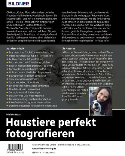 Bildner Haustiere perfekt fotografieren (Deutsch, 2022, Haas Wiebke)