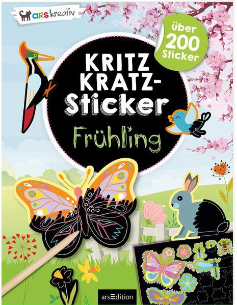 Kritzkratz-Sticker Frühling