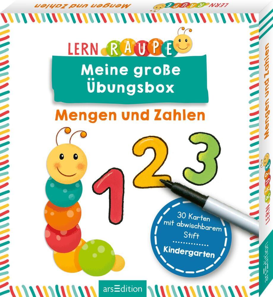 Ars Edition Lernraupe - Meine große Übungsbox Mengen und Zahlen (Deutsch, 2023, Corina Beurenmeister)