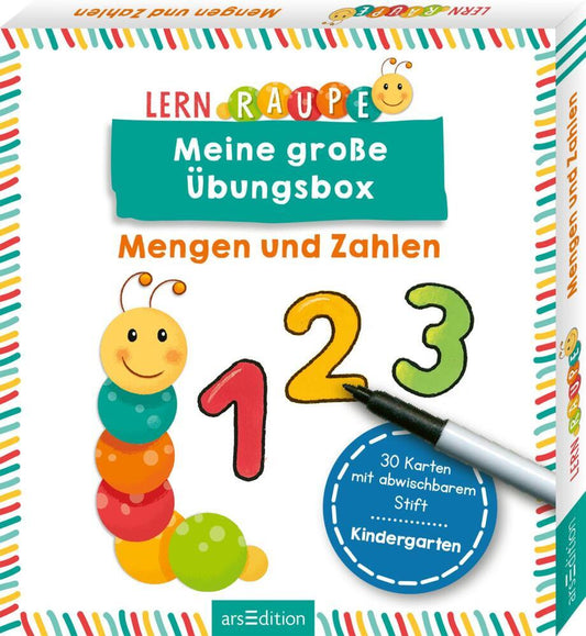 Ars Edition Lernraupe - Meine große Übungsbox Mengen und Zahlen (Deutsch, 2023, Corina Beurenmeister)